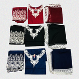 Neck Embroidered Suit