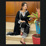 Neck Embroidered Suit