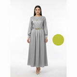 Satin Pleated Maxi Dress