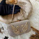Handcrafted Swan Lake Gem Clutch