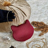 Handcrafted Kitten Shape Clutch