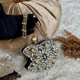 HandCrafted Gem Apple Clutch