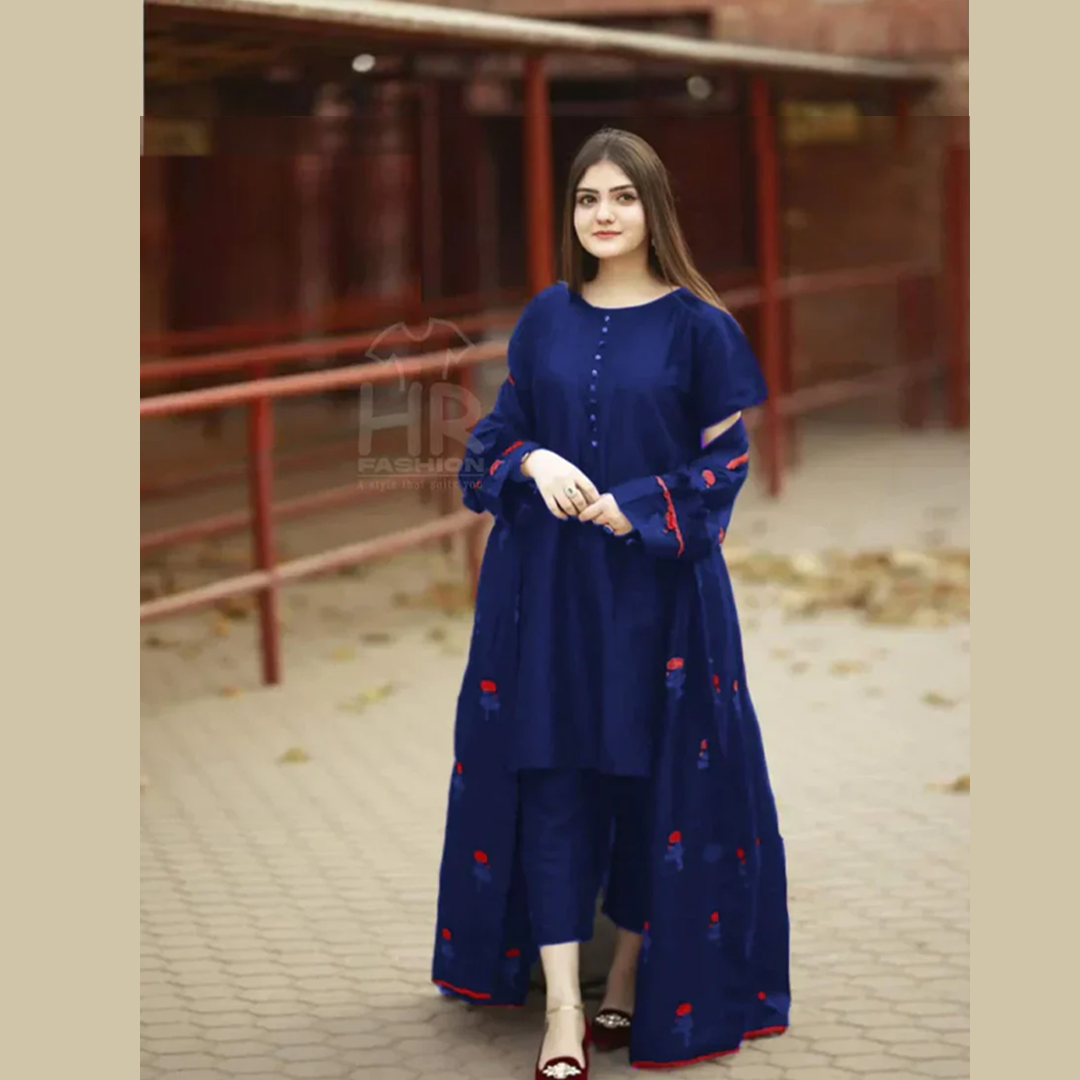 Flower Embroidered Gown