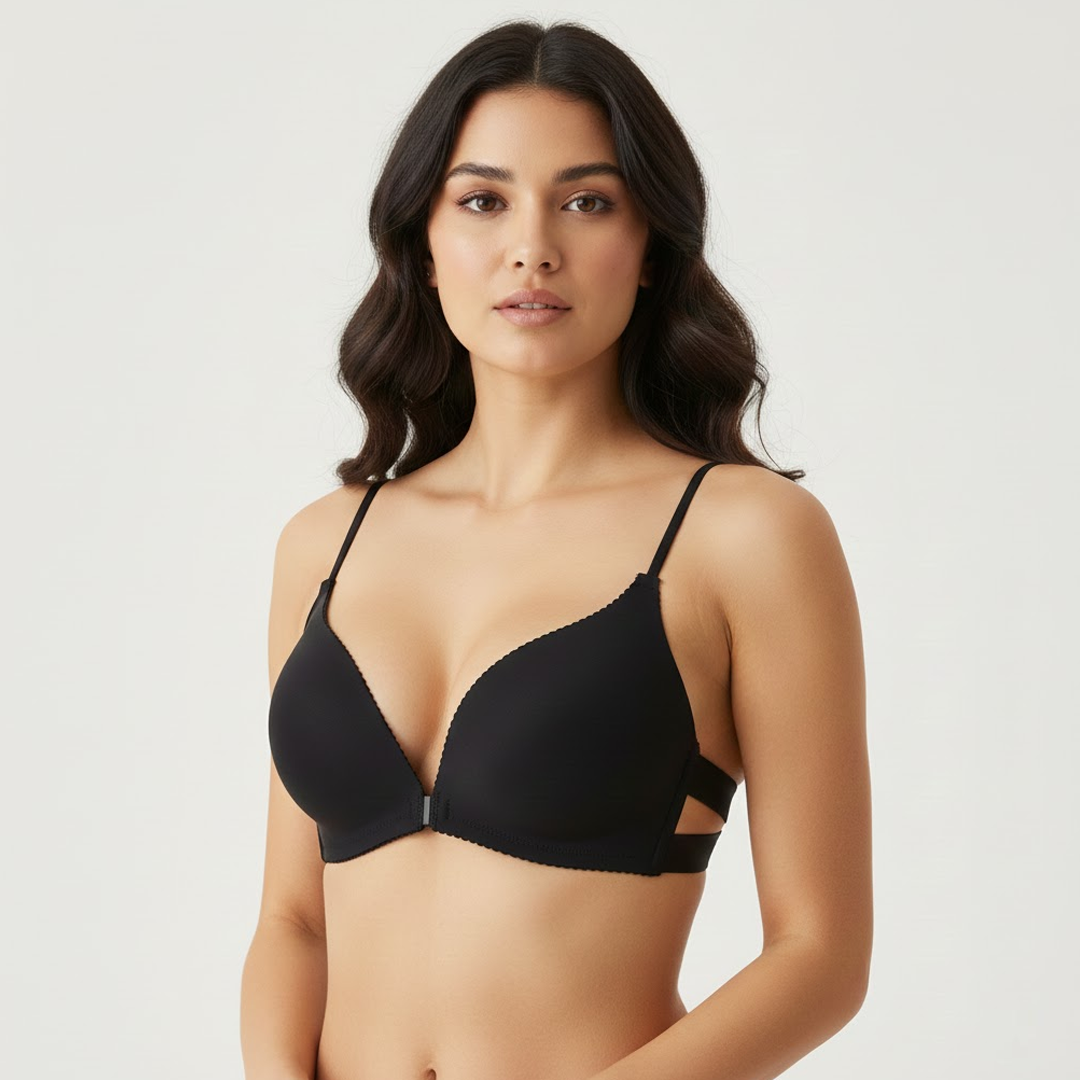 Seamless Multi-Strap Backless Plunge Bralette
