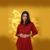 2pc Denim Cotton Style With Belt