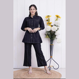 2pc Denim Cotton Style With Belt