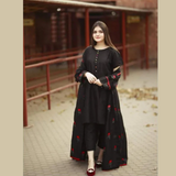 Flower Embroidered Gown