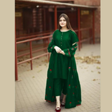 Flower Embroidered Gown