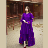 Flower Embroidered Gown