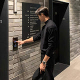 Men Half Turtleneck Knit Sweater Solid Color Loose Long Sleeve Basic Thermal Undershirt Business Casual Pullover