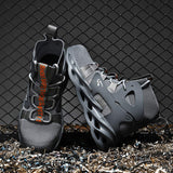 Ergonomic Cushioned Work Shoes Industrial Footwear Steel Toe Anti Impact Puncture Resistant High Top Safety Shoes