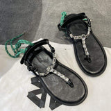 Trendy Women's Chain Flat Sandals - Comfortable Summer Flip Flop Slippers