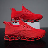 Men's Running Shoes Blade Sole Sneakers Shock Absorbing Non-Slip Outsole for Gym Comfortable Spring
