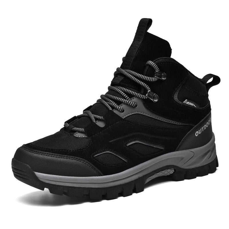 Professional Suede Leather Sports Hiking Shoes Plus Size US 13 14 EU 47 48 Winter Warm Outdoor Boots for Men
