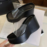 Stylish TKA Height-Boosting Platform Sandals with Thick Transparent Wedge