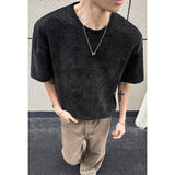 Men's Streetwear-Inspired Relaxed Fit Striped T-Shirt, Durable Casual Relaxed Fit Men's Crew Neck T-Shirt