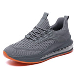 Breathable Knitted Sneakers with Air Cushion Lightweight Walking Shoes for Casual Athletic Wear