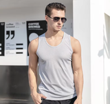 Men Mesh Quick Dry Sleeveless Tank Top Breathable Lightweight Basketball Training Gym Workout Vest