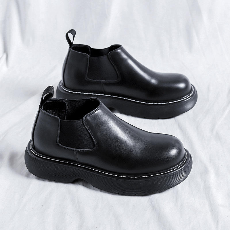 Classy Design Low Cut Men Chelsea Boots Thick Sole Comfortable Slip on Fashion Durable Dress Shoes for Men
