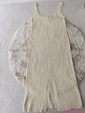 Solid Knitted Slim-fit Cami Dress Sweater Dresses Midi Dress