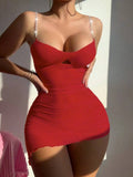 Sexy Lingerie Lace Sheer Nightgown Camisole & Thong Two-Piece Set
