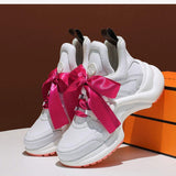 Spring New Thick Sole Platform Casual Running Shoe Muti Color Chunky Women Sneakers
