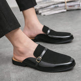 Fashion Design Comfortable Summer Backless Dress Shoes Men Mules Casual Home Slippers
