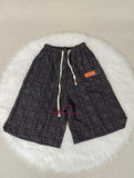 2025 New Full Print Casual American Style Retro Men's Shorts Trendy Cool Straight Shorts