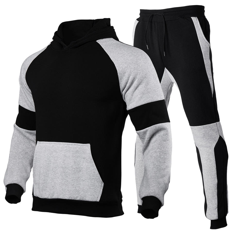 2025 Fashion Unisex Contrast Color Stitched Two-Piece Set, Stylish Sportswear for Outdoor Running