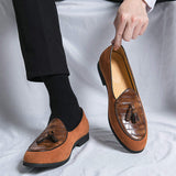 Lightweight Summer Casual Slip on Durable Formal Tassel Loafer Shoes for Men