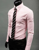 2026 Solid Color Long Sleeve Dress Shirts for Office Men, Classic Fashion Popular Men's Shirts
