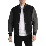 Men's Regular Sleeve Varsity Jackets Supplier Button-Down Baseball Coat Casual Fleece Jacket