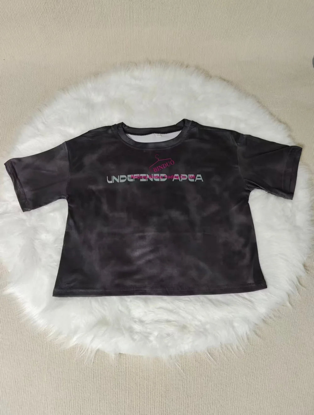 American Style Vintage Tie - Dye Short - Sleeved Letter Printed Loose Women's T-Shirt 2025 Summer Design Sense Short Top - Zeprah