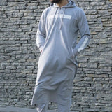 Arabic Men's Traditional Muslim Abaya Middle East Islamic Hooded Thobe Robe for Spring - Zeprah