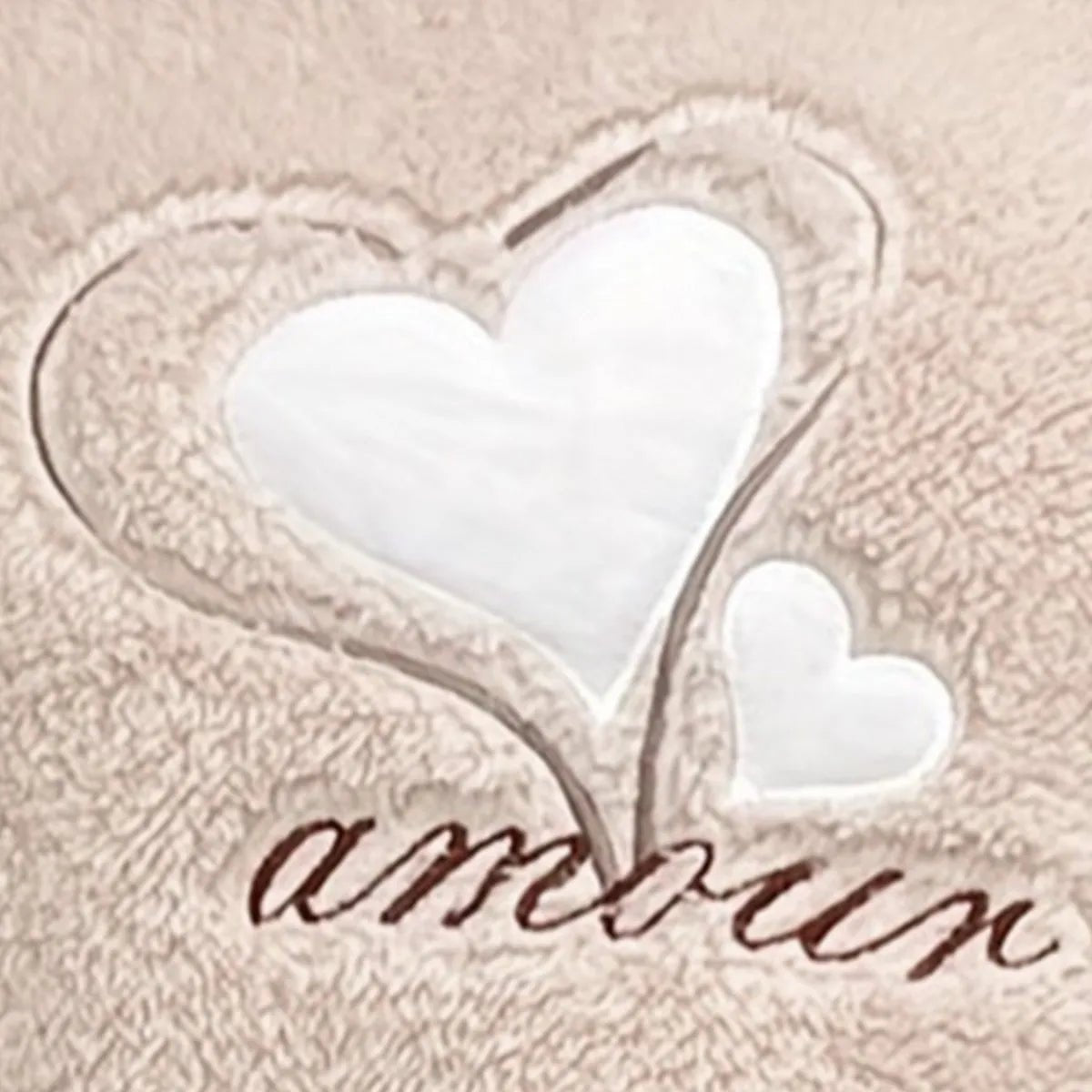 Autumn/Winter Casual Pink Heart Flannel Long Sleeve Nightgown Pullover Mid - Length Loungewear - Zeprah