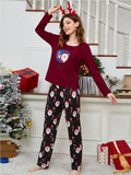 Autumn/Winter Women's Loungewear Milk Silk Long - Sleeve Satin Pajamas Breathable Solid Pattern Front - Zeprah