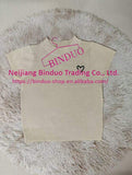 Knitted Tops for Women Mock Turtleneck Women's Clothing Embroidery Short-Sleeved Tee