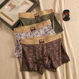 Classical Rose Men's Underwear Cotton Boxer Bottom Pants Boys New Style Personalized Skin-Friendly Breathable Four-Corner Pants