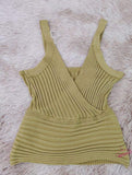 Slim-fit tank Top Knitted Camisole Spaghetti Strap Going Out Tops