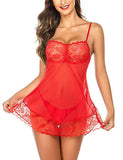 New European & American Style Sexy See-Through Lace Mesh Camisole Nightdress