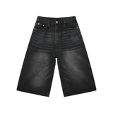 High Quality Loose Streetwear Baggy Vintage Wholesale Jeans Light Washed Selvedge Denim Manufacturer Blank Men's Long Shorts