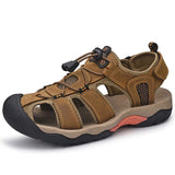 Summer Sandals Casual Shoes Genuine Leather Upper High Performance Breathable Beach Fun Men Leather Sandals Shoes
