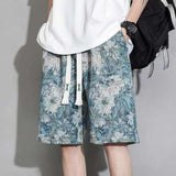 Summer Trendy Five-point Pants Men's Flower Pants Beach Pants Quick-drying Seaside Holiday Beach Pants Casual Short Pants