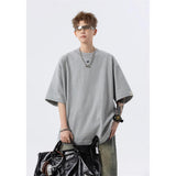 230 g Cotton Men's Stylish Oversized Casual T-Shirt with Unique Graphic Print, Breathable Crew Neck Tee