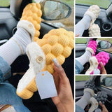 Trendy Babouche Faux Fur Slippers for Women - Unisex Warm Winter Home Slides with Removable Lining for Indoor & Outdoor Use