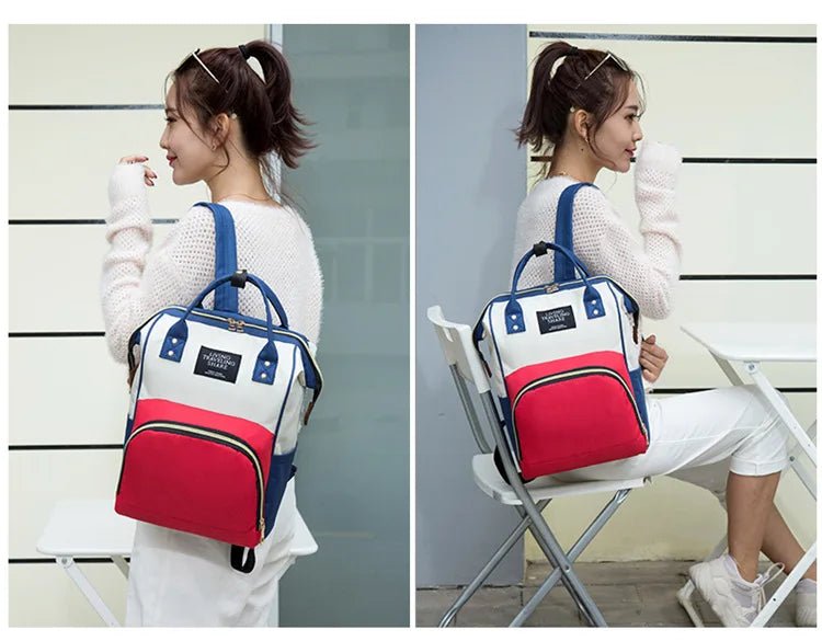 Baby Diaper Bag Large Capacity Travel Mummy Bag Diaper Backpack Baby Boy Diaper Bag for Mom Baby Care - Zeprah