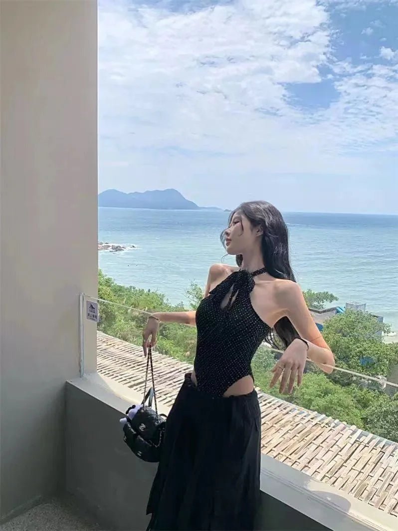 Backless Bodysuit Unique Onesite Halter Base Jumpsuit - Zeprah