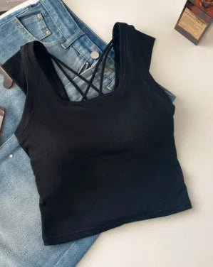 Backless Women's T-shirts Bra Pad Tops for Women Sex Appeal Short - Sleeved Tee - Zeprah