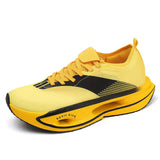 Vibrant Breathable Mesh Upper Mens Running Shoes Hollow Out Cushioning Sole Lightweight Athletic Gym Walking Sneakers