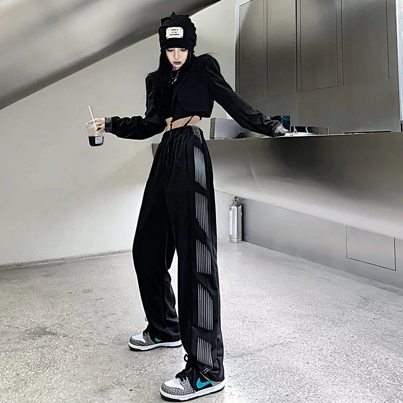 Baggy Hip - hop Straight - leg Long Pants Casual Trousers Fashionable Slacks - Zeprah